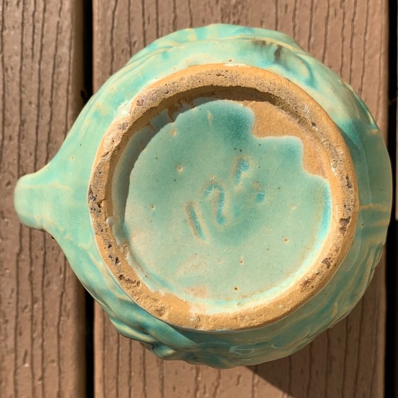 ANTIQUE McCOY POTTERY WATERLILY PITCHER EXTREMELY RARE NO. 124, CIRCA 1920 - Picture 4 of 12